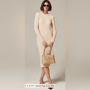 J. Crew Ribbed sweater-dress in bone